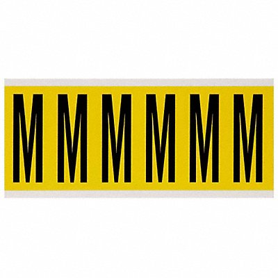 BRADY 3450M Letter Label M 1-1/2 in W x 3-1/2 in H