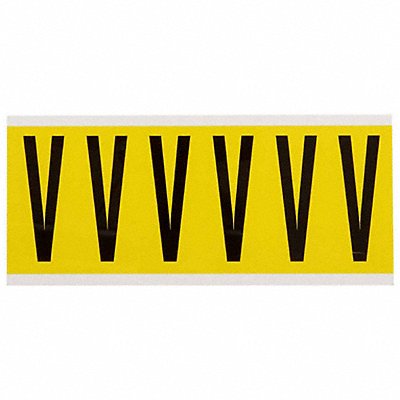 BRADY 3450V Letter Label V 1-1/2 in W x 3-1/2 in H