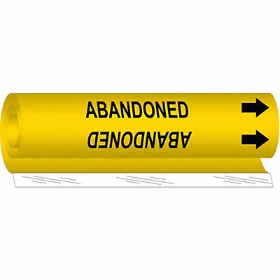 BRADY 5624O Pipe Marker Acid 5 in H 8 in W