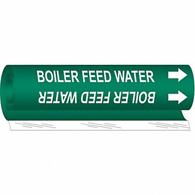 BRADY 5802O Pipe Marker Brine 5 in H 8 in W