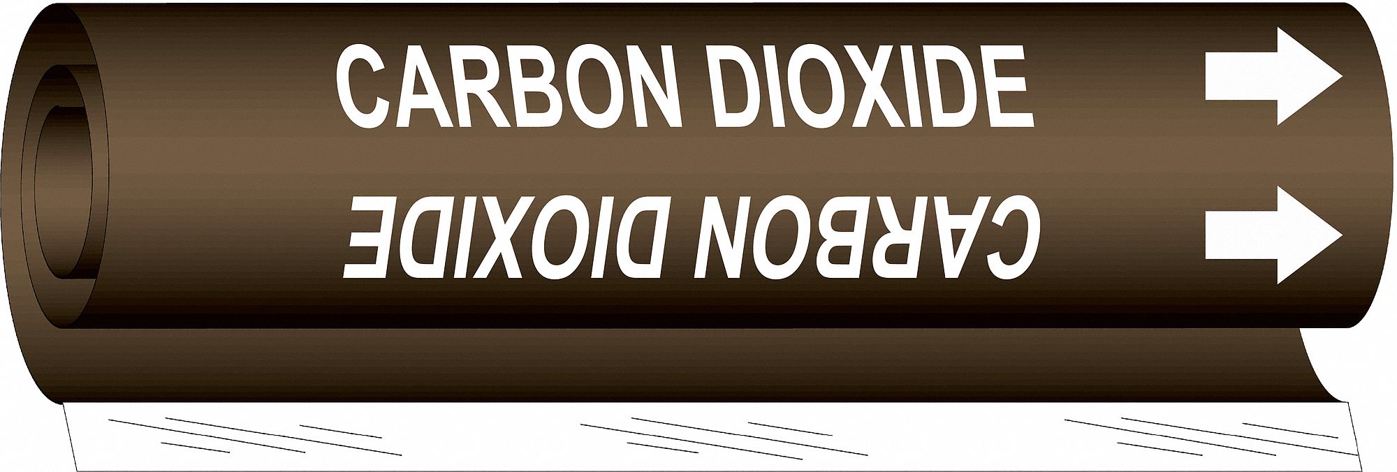 BRADY 5805I Pipe Marker Carbon Dioxide 8 in H 8 in W