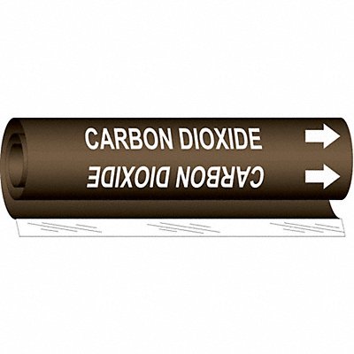 BRADY 5805O Pipe Marker Carbon Dioxide 5 in H 8 in W
