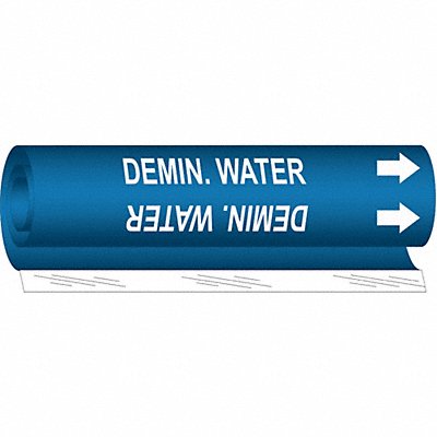 BRADY 5815O Pipe Marker Domestic Hot Water 5in H 8in W