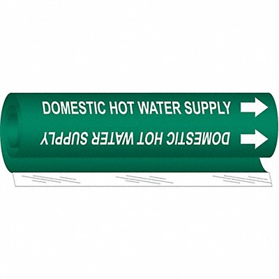 BRADY 5820O Pipe Marker Floor Drain 5 in H 8 in W