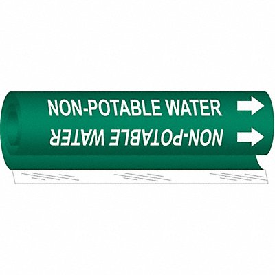 BRADY 5733O Pipe Marker Overflow 5 in H 8 in W