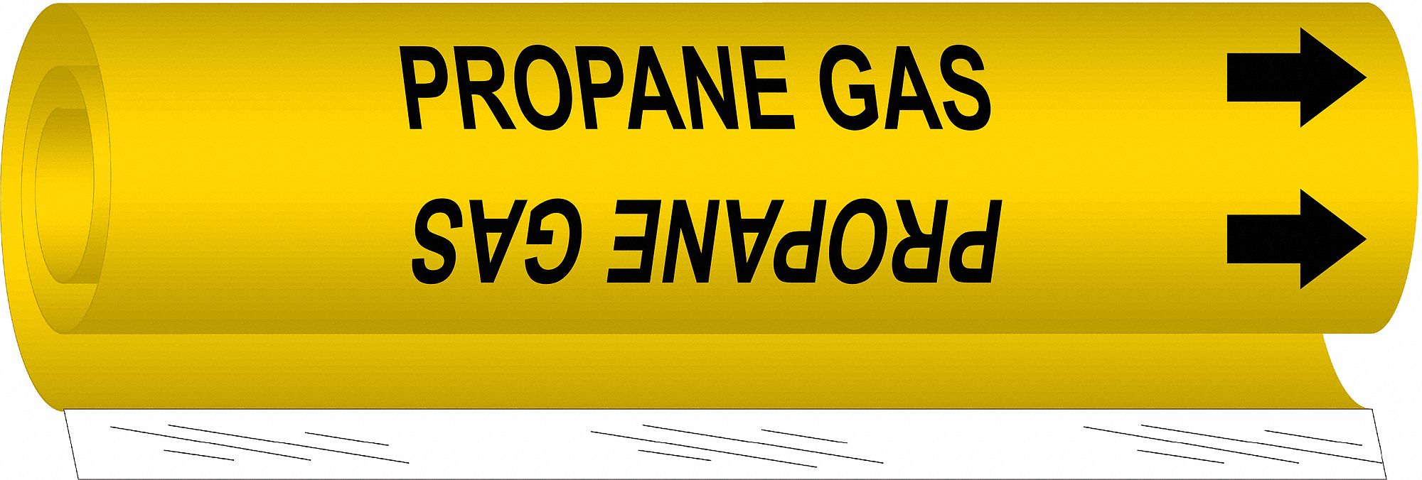 BRADY 5748II Pipe Marker Propane Gas 26 in H 12 in W