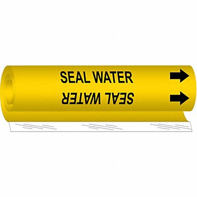 BRADY 5757O Pipe Marker Seal Water 5 in H 8 in W