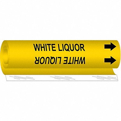 BRADY 5793O Pipe Marker White Water 5 in H 8 in W