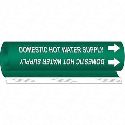 BRADY 5820I Pipe Marker Floor Drain 9 in H 8 in W