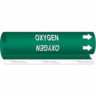 BRADY 5740O Pipe Marker Polymer 5 in H 8 in W
