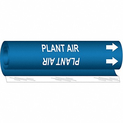 BRADY 5845I Pipe Marker Plant Air 9 in H 8 in W