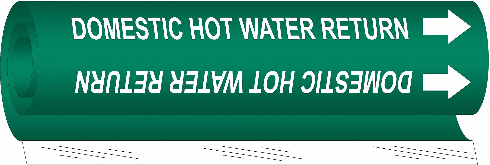 BRADY 5816II Pipe Marker Domestic Hot Water Return