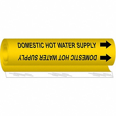 BRADY 5817II Pipe Marker Domestic Hot Water Supply