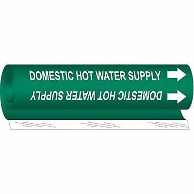 BRADY 5817II Pipe Marker Domestic Hot Water Supply
