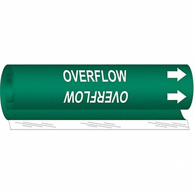 BRADY 5735I Pipe Marker Oxygen 9 in H 8 in W