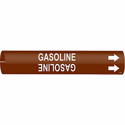 BRADY 4323C Pipe Marker Gasoline 2 in H 2 in W