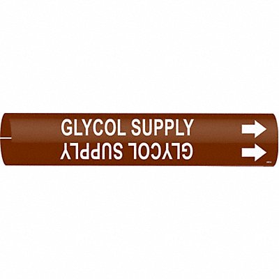 BRADY 4202B Pipe Marker Glycol Supply