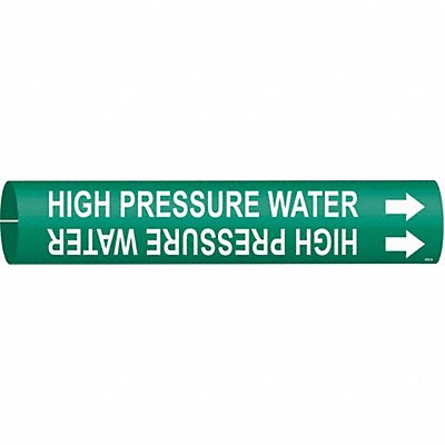BRADY 4332B Pipe Marker High Pressure Water 7/8in H