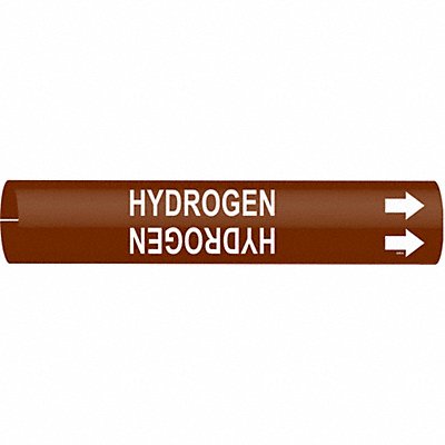 BRADY 4340C Pipe Marker Hydrogen 2 in H 2 in W