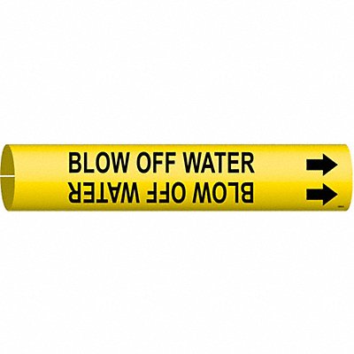 BRADY 4284B Pipe Marker Blow Off Water 7/8in H 7/8in W