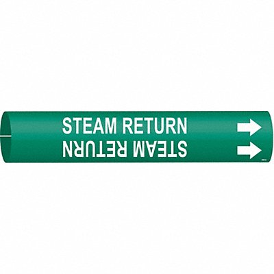 BRADY 4365B Pipe Marker Steam Return 7/8in H 7/8in W