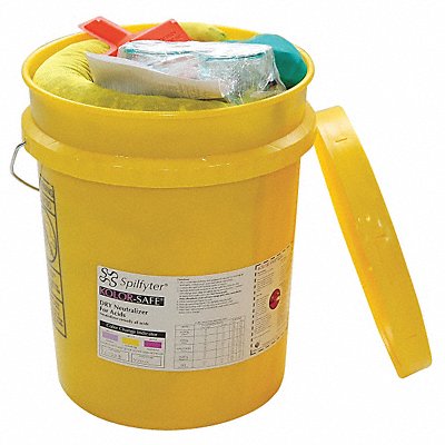 SPILFYTER 270006 Dry Base Neutralizer Spill Kit Bucket