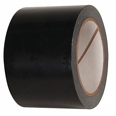 GRAINGER 24WH12 Floor Tape Black 3 inx216 ft Roll PK2