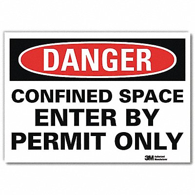 LYLE U11004RD14X10 Danger Sign 10inx14inReflective Sheeting