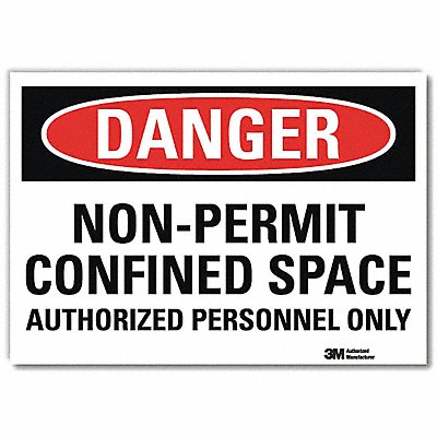 LYLE U11007RD10X7 Danger Sign 7inx10in Reflective Sheeting