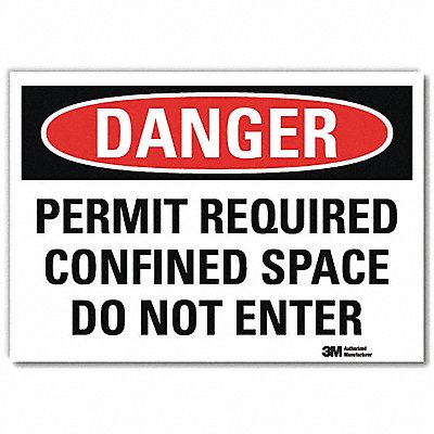 LYLE U11009RD14X10 Danger Sign 10inx14inReflective Sheeting