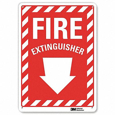 LYLE U11010NP7X10 Fire Extinguisher Sign 10inx7in Plastic
