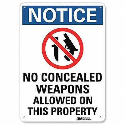 LYLE U11012NA7x10 Notice Sign 10 in x 7 in Aluminum