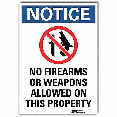 LYLE U11015RD5X7 Notice Sign 7inx5in Reflective Sheeting