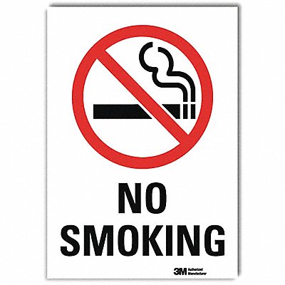LYLE U11017RD7X10 No Smoking Sign 10inx7in Reflective Sheeting