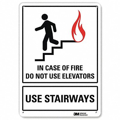 LYLE U11021NP7X10 Fire Sign 10 in x 7 in Plastic