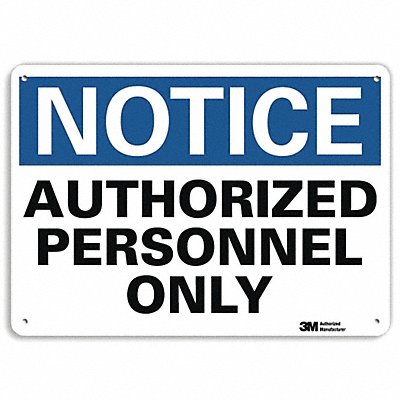 LYLE U11024NP10X7 Notice Sign 7 inx10 in Plastic