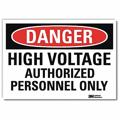 LYLE U11027RD7X5 Danger Sign 5inx7in Reflective Sheeting