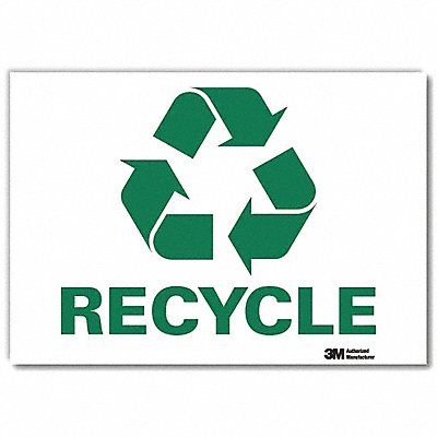 LYLE U11028RD10X7 Recycling Sign 7x10in Rflctive Sheeting