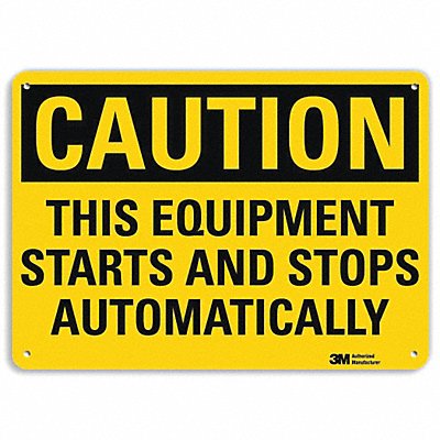 LYLE U11030NP14X10 Caution Sign 10 inx14 in Plastic