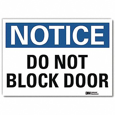LYLE U11039RD7X5 Notice Sign 5inx7in Reflective Sheeting