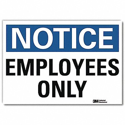 LYLE U11040RD14X10 Notice Sign 10 Hx14 W English