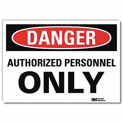 LYLE U11042RD10X7 Danger Sign 7inx10in Reflective Sheeting
