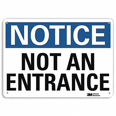 LYLE U11043NA14x10 Notice Sign 10 in x 14 in Aluminum