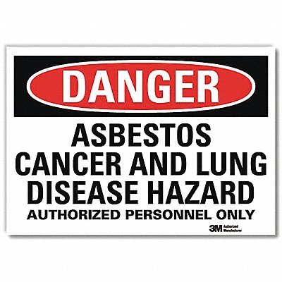 LYLE U11044RD14X10 Danger Sign 10 in x 14 in Reflective Sheeting