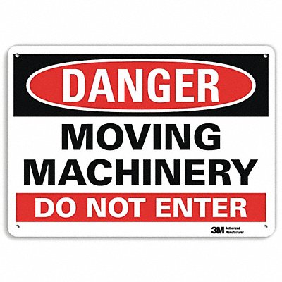 LYLE U11052NP10X7 Danger Sign 7 inx10 in Plastic