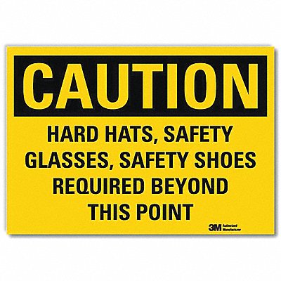 LYLE U11054RD14X10 Caution Sign 10in x 14in Reflective Sheeting