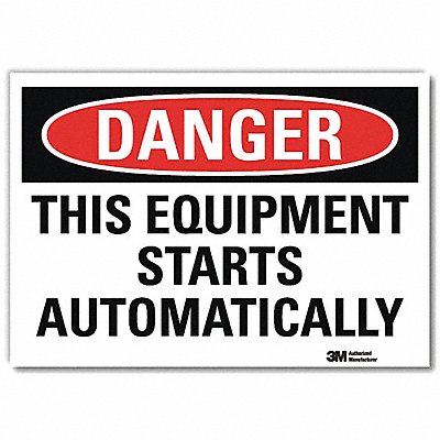LYLE U11065RD10X7 Danger Sign 7inx10in Reflective Sheeting