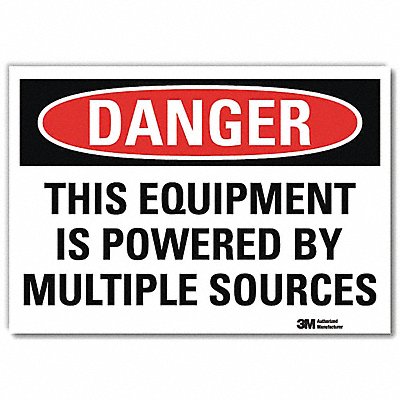 LYLE U11072RD10X7 Danger Sign 7inx10in Reflective Sheeting