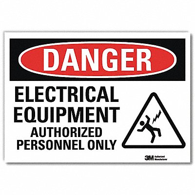 LYLE U11086RD10X7 Danger Sign 7inx10in Reflective Sheeting