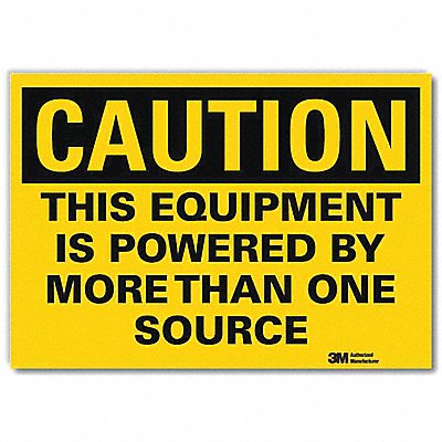 LYLE U11089RD10X7 Caution Sign 7inx10inReflective Sheeting